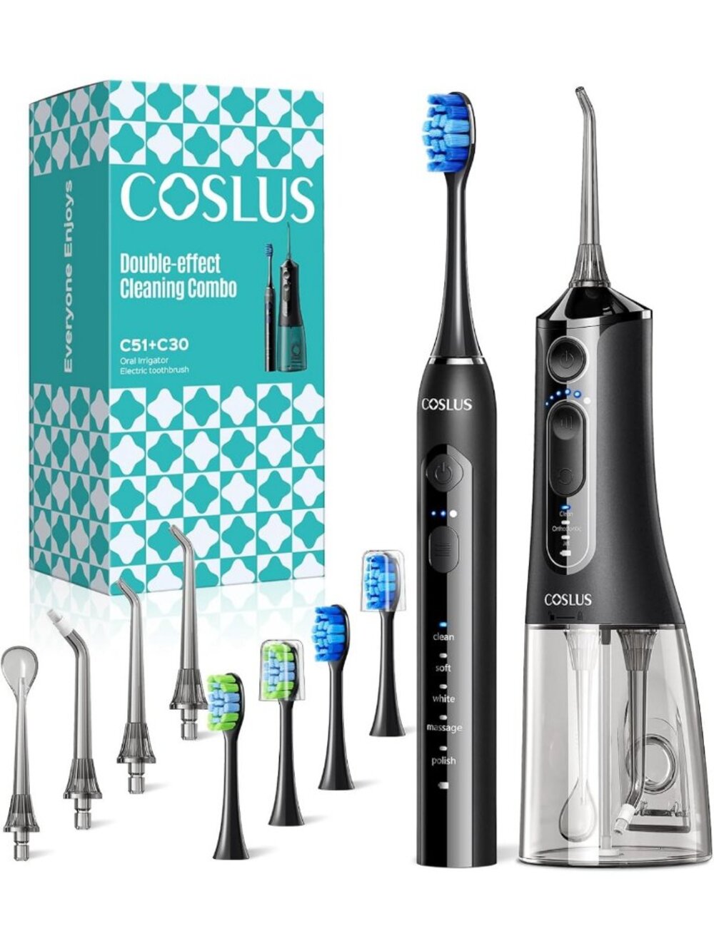 Electric Water Flosser & Toothbrush Combo - 2-in-1 Oral Care Kit for Healthy